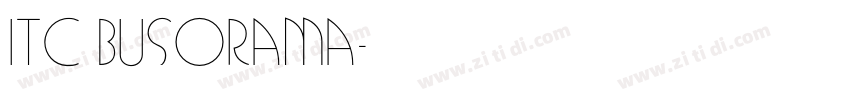 ITC Busorama字体转换